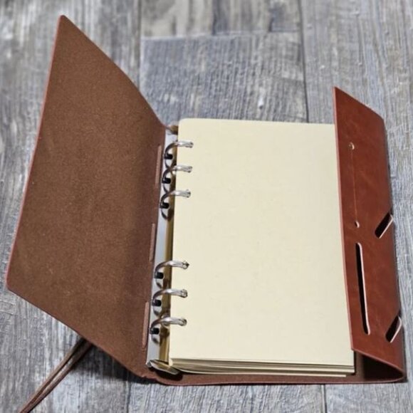 Brown Nautical Traveler PU Leather Diary Notebook - Picture 4 of 7